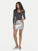 Bluzki damskie - ONLY Bluzka Queen 15331413 Szary Slim Fit - miniaturka - grafika 1