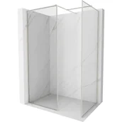 Ścianki i drzwi prysznicowe - Mexen Kioto-F ścianka prysznicowa Walk-in z ramką 150 x 120 cm, transparent 8 mm, nikiel szczotkowany - 800-150-202-04-97-120 - miniaturka - grafika 1