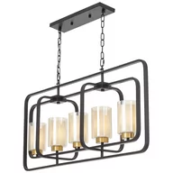 Lampy sufitowe - LAMPA WISZĄCA LOFT CHARNO-MOSIĘŻNA CHICAGO W5 - miniaturka - grafika 1