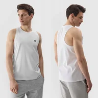 Koszulki męskie - T-SHIRT 4F KOSZULKA MĘSKA BEZ RĘKAWÓW TOP TANK BAWEŁNIANA SPORTOWA SS24 - miniaturka - grafika 1