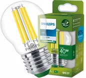 Żarówki LED - Philips Żarówka Led E27 2,3W 40W 4000K Filament Ultra Efficient Kulka P45 - miniaturka - grafika 1