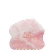 Rollery do masażu - Crystallove Rose quartz CONTOUR GUA SHA – płytka do masażu twarzy gua sha z kwarcu różowego - miniaturka - grafika 1