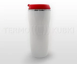 Kubek termiczny 350 ml LADY (biało-czerwony) - Kubki termiczne - miniaturka - grafika 1
