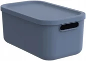 Meble modułowe i akcesoria - Pudełko Pojemnik z pokrywką do organizacji domu Rotho Albula 12 l Niebieski - miniaturka - grafika 1