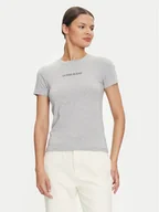 Koszulki i topy damskie - Guess Jeans T-Shirt W4YI01 J1314 Szary Slim Fit - miniaturka - grafika 1