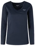 Koszulki i topy damskie - Pepe Jeans Damska koszulka Corine L/S, 594dulwich, S - miniaturka - grafika 1