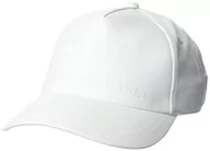Czapki damskie - Armani Exchange Damska czapka z daszkiem z logo, biały, Rozmiar uniwersalny - miniaturka - grafika 1