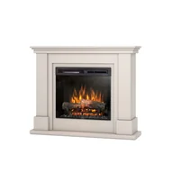 Kominki elektryczne - Warmtec Kominek elektryczny ścienny 23" XHD 1400W grzewczy LED obudowa kaszmirowa Luena - miniaturka - grafika 1