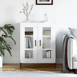 vidaXL Szafka, biała, 69,5x34x90 cm, materiał drewnopochodny - Komody vidaXL Szafka, biała, 69,5x34x90 cm, materiał drewnopochodny - Komody - miniaturka - grafika 1