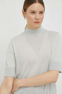 G-Star Raw sweter bawełniany damski kolor szary lekki z golfem - Swetry damskie - miniaturka - grafika 1