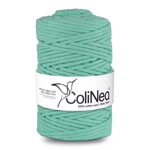 ColiNea/Sznurek bawełniany z bawełnianym rdzeniem, pleciony, 5mm, 100m, seledynowy - Półfabrykaty do biżuterii - miniaturka - grafika 1