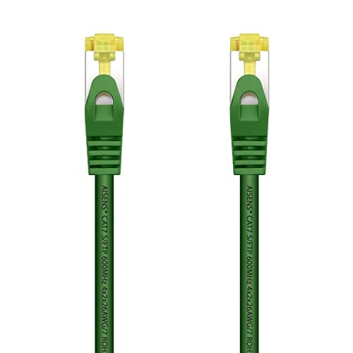 AISENS A146-0481 Kabel sieciowy RJ45 LSZH Cat.7 600 MHz S/FTP PIMF AWG26, zielony, 0,5m