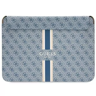 Guess Sleeve Etui Pokrowiec Do Laptopów 16" Niebieski/ Blue 4G Printed Stripes - Torby na laptopy - miniaturka - grafika 1