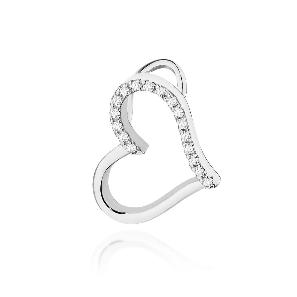 Złota zawieszka / wisiorek Diament białe złoto pr. 585