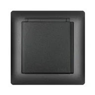 Gniazdka elektryczne - Elektro-Plast Gniazdo Astoria pojedyńcze 2P+Z IP44 czarne - miniaturka - grafika 1