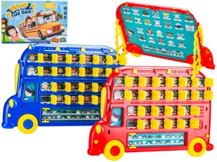 Tablica Edukacyjna, Gra Pamięciowa "Zgadnij Kto?" AUTOBUS, Who Is On The Bus? - Gry planszowe - miniaturka - grafika 1