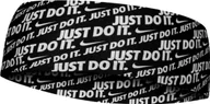Ozdoby do włosów - Nike Opaska na głowę Nike Dri-Fit Fury czarno-biała N1003619010OS - miniaturka - grafika 1