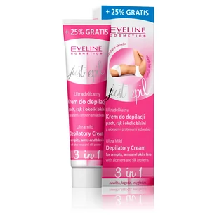 Eveline DEPILACJA - Just Epil - Ultradelikatny krem do depilacji pach, rąk i okolic bikini 3w1 - Depilacja - miniaturka - grafika 1