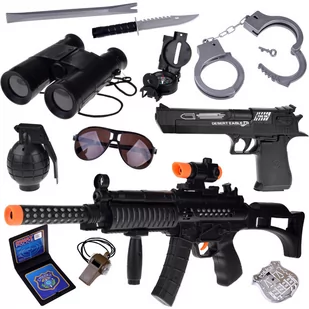 Zestaw dla Policji zabawa w Policjanta pistolet kajdanki ZA4826 - Zabawy w naśladowanie dorosłych - miniaturka - grafika 1