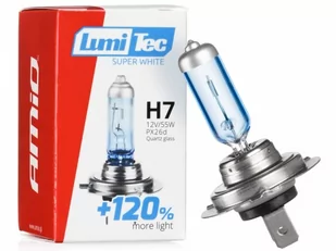 AMIO Żarówka halogenowa AMiO LumiTec SuperWhite +120% H7 12V 55W L34-9692 - Żarówki samochodowe - miniaturka - grafika 1