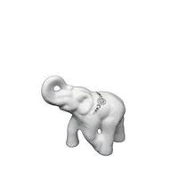 Figurki dekoracyjne - Figurka szkliwiona słoń biegnący Swarovski 15 cm Souvenire - miniaturka - grafika 1