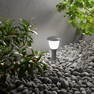 Fabas Luce Lampa ogrodowa stojąca Thiago, możliwość ściemniania, czarny - Lampy ogrodowe - miniaturka - grafika 1