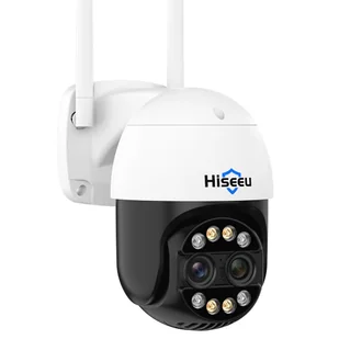 Bezprzewodowa kamera monitoringu Hiseeu 4K 8MP, obiektyw dualny, przybliżenie 8X, 2-kierunkowe audio, kolorowa noktowizja - Systemy inteligentnych domów - miniaturka - grafika 1