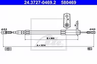 Linki hamulca postojowego - ATE LINKA HAMULCA 24.3727-0469.2 MERCEDES R129 SL 55 AMG 00-01 - miniaturka - grafika 1