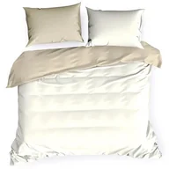 Pościel - Eurofirany Pościel dwustronna satynowa kremowo-beżowa Nova3 160x200 ef-psc-nova3k+beż-160 - miniaturka - grafika 1
