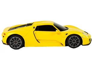 Auto R/C Porsche 918 1:24 Rastar Żółte - Samochody i pojazdy dla dzieci - miniaturka - grafika 5