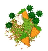 Dodatki do ciast w proszku - ZESTAW WIELKANOCNY KRÓLICZEK DEKORACJE CUKROWE NA TORT - miniaturka - grafika 1