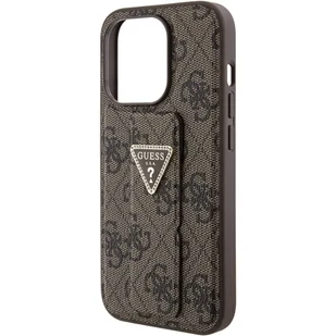 Guess GUHCP15LPGS4TDW iPhone 15 Pro 6.1" brązowy/brown hardcase Grip Stand 4G Triangle Strass - Etui i futerały do telefonów - miniaturka - grafika 7