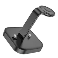 Akcesoria do smartwatchy - HOCO ładowarka indukcyjna 3w1 Graceful CW43 czarny - miniaturka - grafika 1