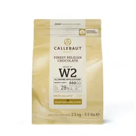 Dodatki do ciast w proszku - Callebaut W2 Biała Czekolada Belgijska 2,5Kg - miniaturka - grafika 1