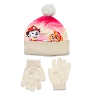 Czapki i chusty sportowe męskie - Komplet czapka rękawiczki Nickelodeon Paw Patrol zimowy kremowy - miniaturka - grafika 1