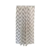 Zasłony prysznicowe - Zasłonka prysznicowa Malva 180 x 180 cm zygzaki białoszary - miniaturka - grafika 1