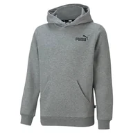Bluzy dla chłopców - PUMA Chłopięca bluza z kapturem Ess Small Logo Fl B Sweat - miniaturka - grafika 1