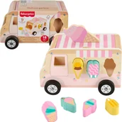 Samochody i pojazdy dla dzieci - Fisher Price Ciężarówka z lodami Drewniany sorter kształtów - miniaturka - grafika 1