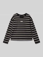 Koszulki dla dziewczynek - Bluzka z długim rękawem, okrągłym dekoltem i wyhaftowanym logo - miniaturka - grafika 1