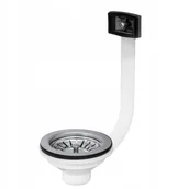 Syfony - Sitko Chrom Do Zlewu Z Przelew Kwadrat 1S115CHzPp - miniaturka - grafika 1