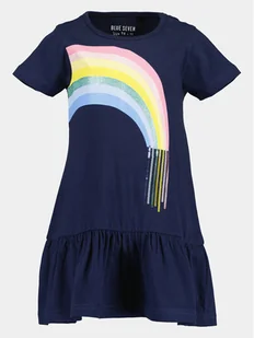 Blue Seven Sukienka codzienna 721649 X Granatowy Regular Fit - Sukienki i spódniczki dla dziewczynek - miniaturka - grafika 1