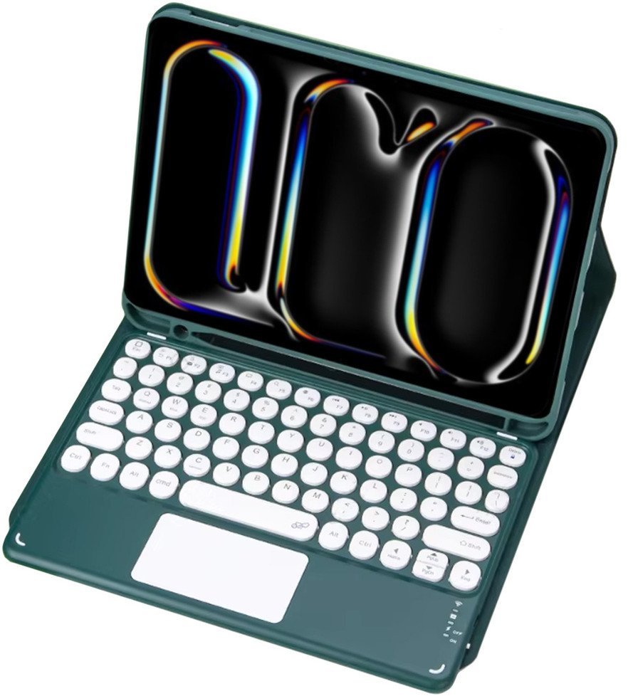 Etui z klawiaturą Bluetooth touchpad do iPad Pro 13 Gen5 Zielone