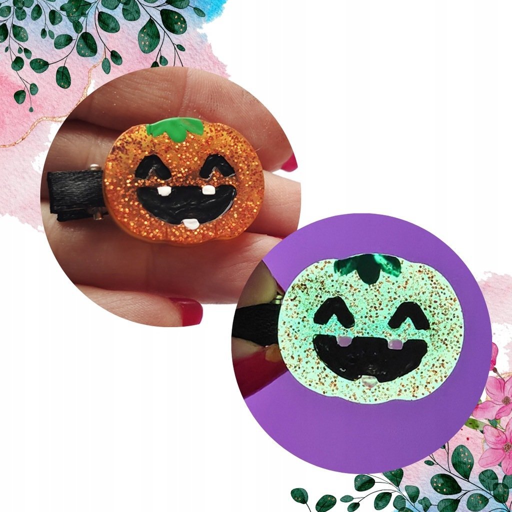 Spinka Halloween świeci w ciemności hand made