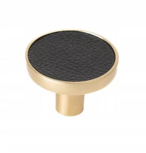 Gałka meblowa skóra 32 mm czarna - Klamki - miniaturka - grafika 1