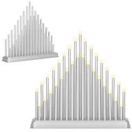 Świeczniki - Świecznik adwentowy 33 świece srebrny - miniaturka - grafika 1