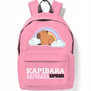 Plecak Różowy Szkolny Młodzieżowy Kapibara Stylowy Modne Trendy - Plecaki szkolne i tornistry - miniaturka - grafika 1