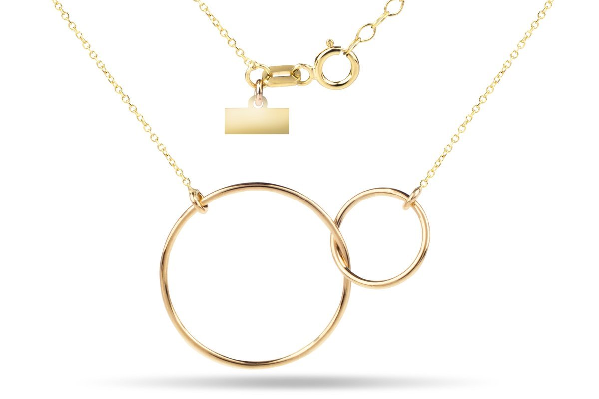 ZŁOTY NASZYJNIK GWIAZD GRAWER 585 KÓŁKO