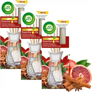 Air Wick Pachnące Patyczki Orientalne Przyprawy i Czerwone Pomarańcze 30 ml *3 - Odświeżacze powietrza - miniaturka - grafika 1