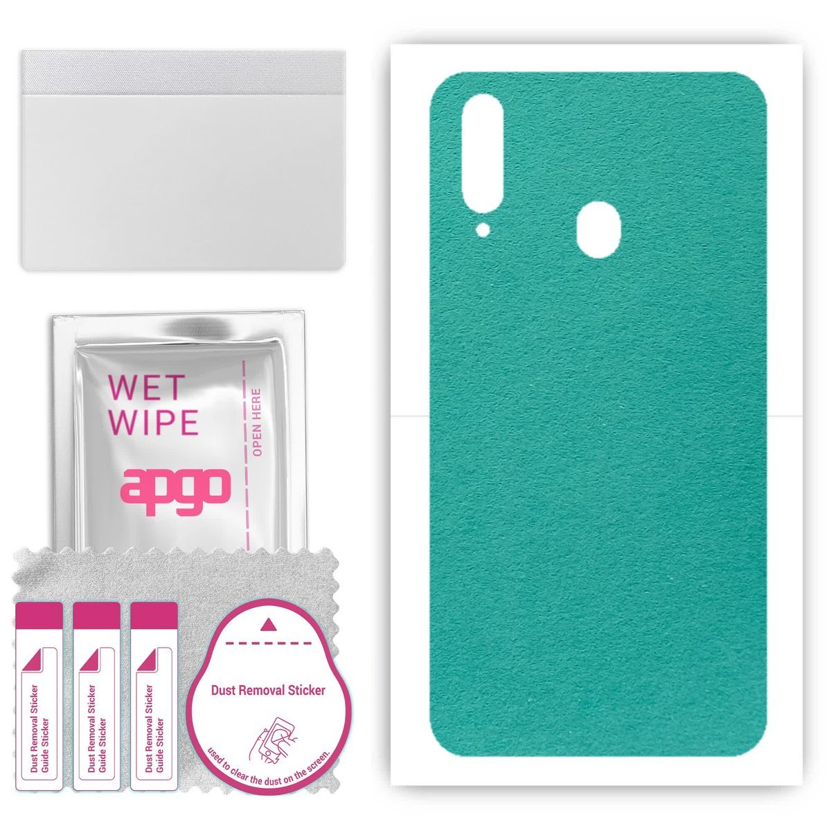 Folia naklejka skórka strukturalna na TYŁ Zamsz do Samsung Galaxy A20s - Zamsz Miętowy - apgo SKINS