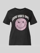 Koszulki i topy damskie - t-shirt o kroju regular fit z czystej bawełny model 'LISA LIFE LUCY' - miniaturka - grafika 1